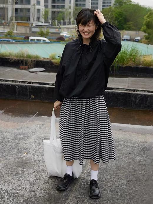 步履不停/4B31130C/格纹背心碎褶连衣裙 商品图1