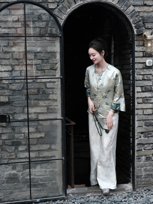 瑕疵|盛唐婧 |真丝宋锦竹之韵上衣[特价品](特殊商品不退不换) 商品图9