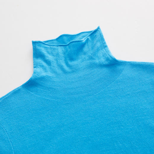 谜底2022冬款纯色打底衫复古百搭高领修身保暖针织衫女224MZ1904 商品图3