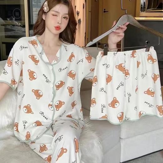 【三件套积木 春夏秋三季必备】韩版睡衣舒适吸汗夏季ins风卡通甜美少女睡衣 商品图13