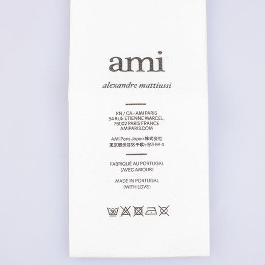 AMI 男士全棉质感刺绣红心logo商务休闲短袖Polo T恤11957 商品图6