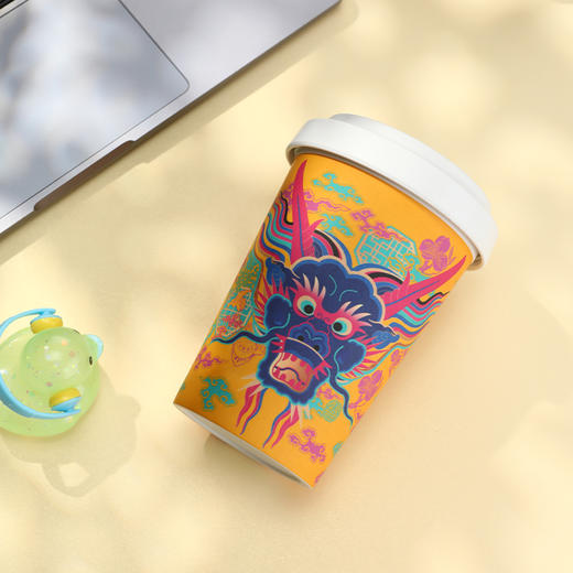 彩云蓝龙环保咖啡杯 商品图2