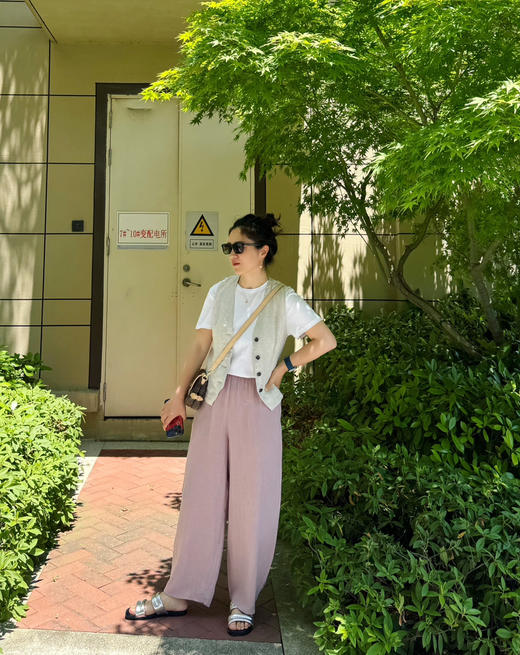 天丝亚麻-高腰垂感夏日凉爽花苞直筒裤【包邮+三天无理由tui换】 商品图8