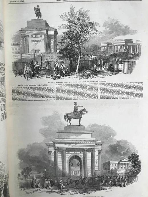 41.5*29.5cm！1846年7~12月 伦敦新闻画报 数百幅版画插图 漆布精装8开 商品图9