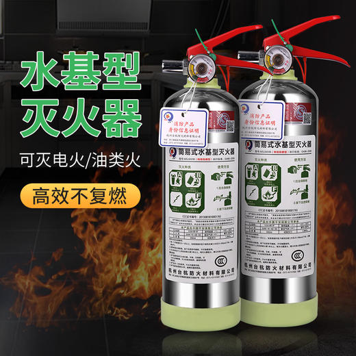 900ML简易式不锈钢水基型灭火器 商品图3
