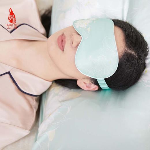 SAINTJOY/上久楷礼盒  相昏 水绿色  真丝枕套CSS22011   真丝束发带SPS22F03  真丝眼罩SPS22W04 商品图4