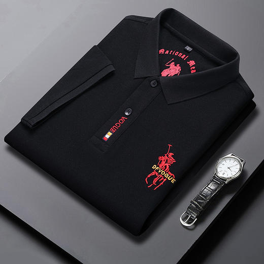 红览 短袖polo衫休闲翻领纯棉男士T恤N97 商品图7