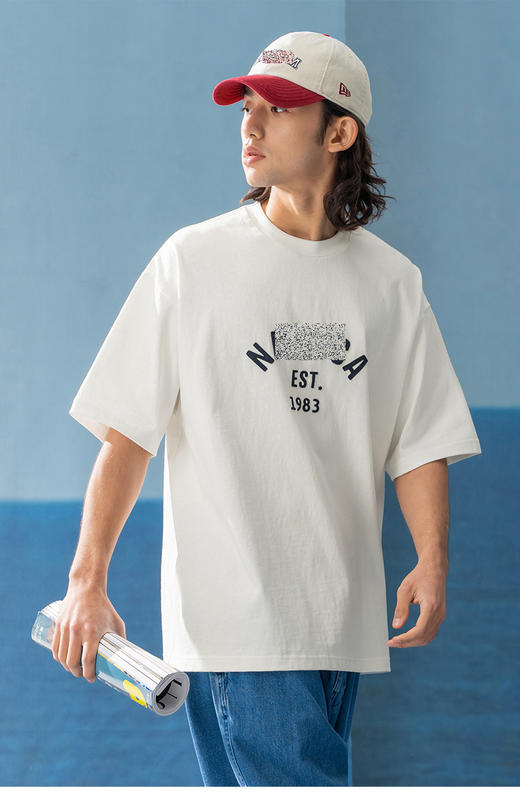 帆船 夏季新款 日系潮流贴布刺绣LOGO字母 纯棉宽松圆领短袖T恤 男女休闲 5色 NT-2692 商品图1