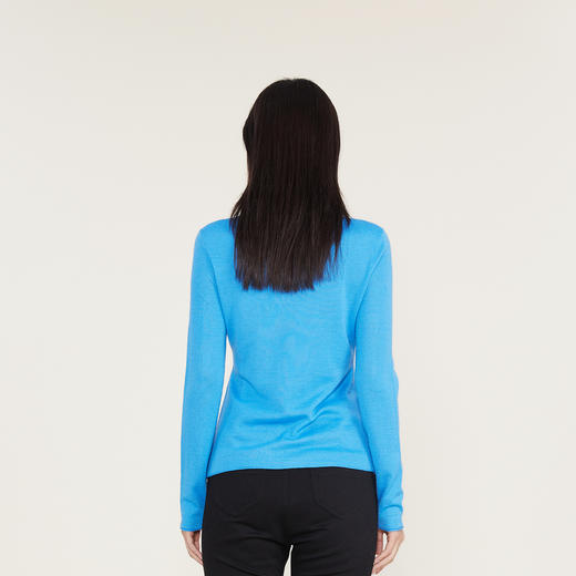 谜底2022冬款纯色打底衫复古百搭高领修身保暖针织衫女224MZ1904 商品图2