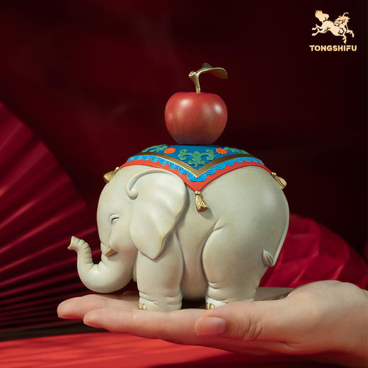 铜师傅 铜摆件《平安吉祥》大象桌面客厅办公桌家居装饰礼品摆件 商品图4