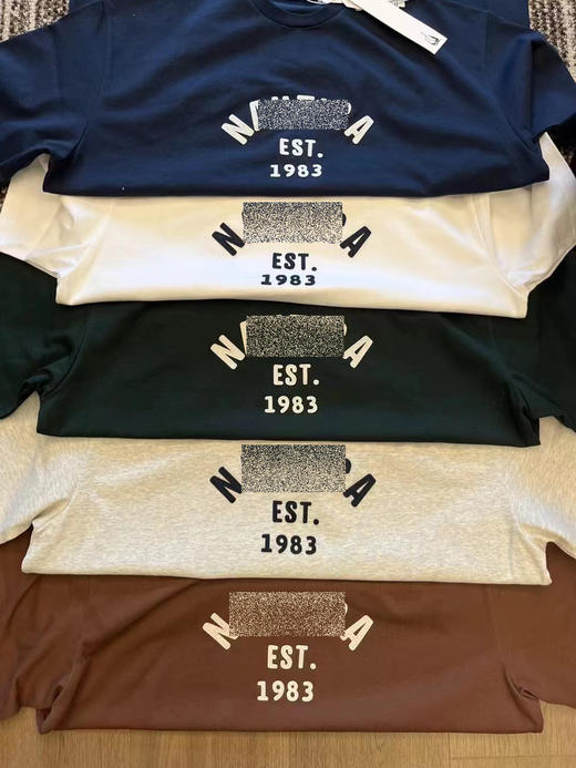 帆船 夏季新款 日系潮流贴布刺绣LOGO字母 纯棉宽松圆领短袖T恤 男女休闲 5色 NT-2692 商品图7