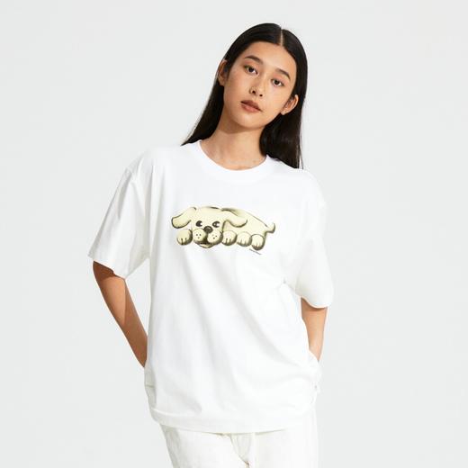 WassupHouse喷漆狗印花短袖T恤 商品图1