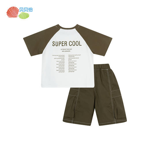 贝贝怡童装儿童短裤套装休闲男童运动T恤两件套新款洋气宽松夏装 商品图6