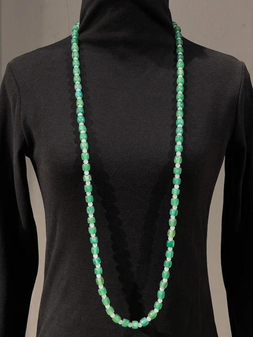 翠绿玉髓玛瑙鼓珠项链，顺丰包邮 商品图3