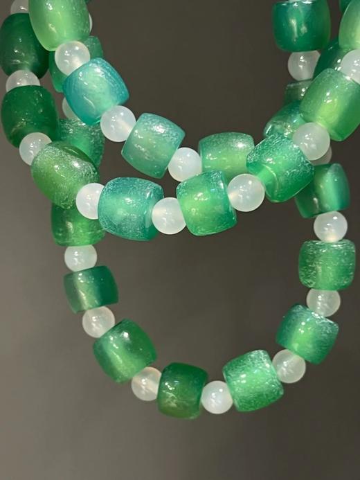 翠绿玉髓玛瑙鼓珠项链，顺丰包邮 商品图5