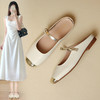 ZHR浅口一脚蹬单鞋女2024春夏新款外穿平底包头半托仙女风配裙子 商品缩略图0