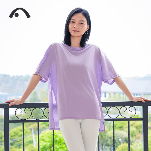 2024爱暇步春夏新品瑜伽运动健身跑步宽松短袖A24211CT 商品图2