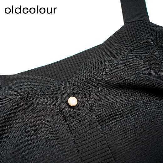 oldcolour夏季新款针织衫背心女时尚百搭纯色吊带上衣P22051003 商品图4