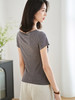米思阳【天丝桑蚕丝纯色上衣】2026夏季显瘦百搭弹力上衣一字领T恤1427 商品缩略图7