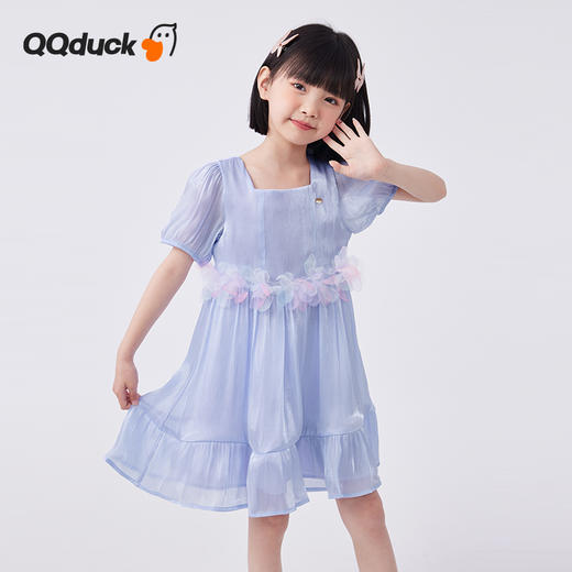 【120-165】女童短袖连衣裙洋气公主裙子可可鸭 商品图2