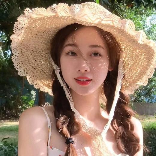 【沙滩海边度假太阳帽子草帽女】夏季防晒超大帽檐遮阳帽 可折叠帽子潮 商品图0