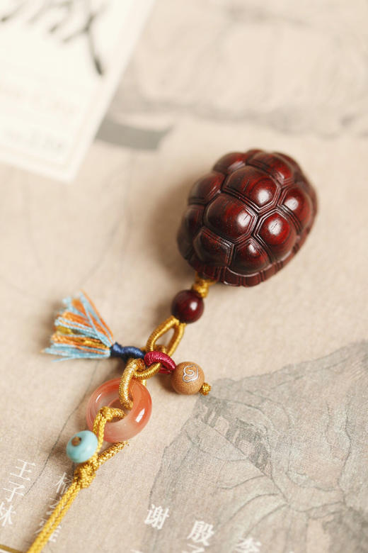 【青山特惠】小叶紫檀 富甲天下 钥匙扣 吊坠 s2 商品图3