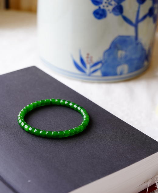 绿一样自由 · 初夏 · 和田碧玉手串【 嘉石286】 商品图1