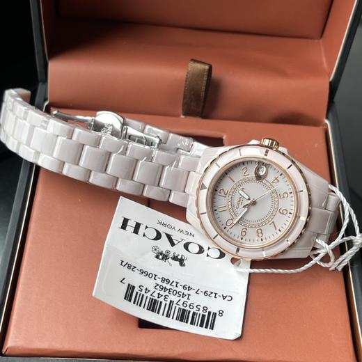 蔻家COA手表女陶瓷腕表石英防水时尚粉手表 商品图3