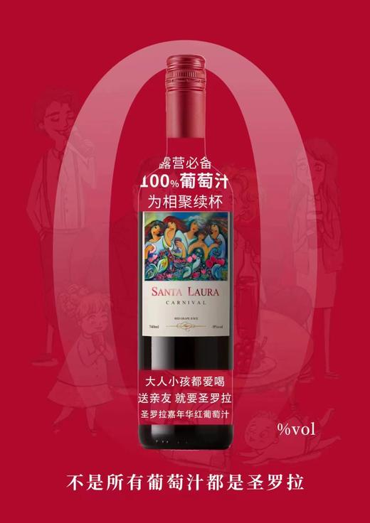 巴西高乔山谷进口 纯葡萄汁 无添加740ml 0酒精度六支装 商品图1