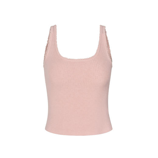 NUTH俏皮花边蕾丝吊带修身显瘦遮副乳正反两穿针织吊带背心女 商品图11