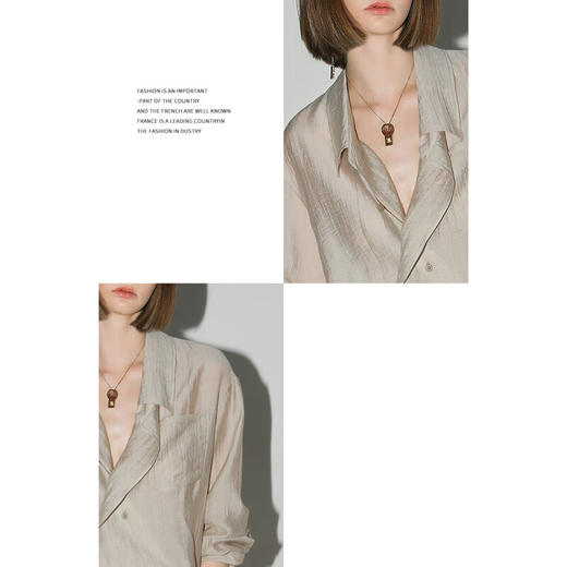 【限时秒杀】COCOBELLA丝光质感莱赛尔轻薄衬衫设计感飘带气质衬衣SR3051 商品图3