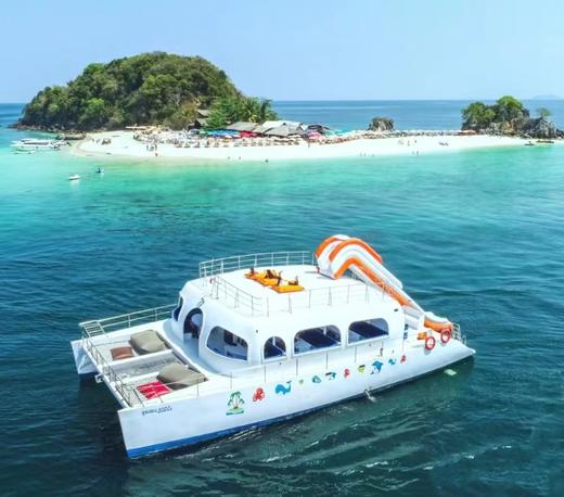 蛋岛亲子游专线【冰淇淋号双体游艇半日体验 I 浮潜 I网红透明皮划艇 I 奖板] 商品图1