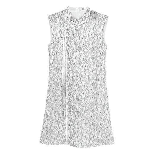 西嘉【现货】C+IMPRESS/西嘉醋酸底山茶花蕾丝无袖新中式连衣裙女高端精致裙子LYQ2402048 商品图4