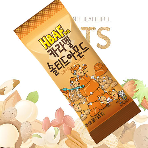 严选 韩国芭蜂农场扁桃仁35g焦糖味（原汤姆农场） 商品图0