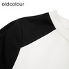 oldcolour夏季新款小众设计感短袖T恤女黑白条纹撞色P25021214 商品缩略图2