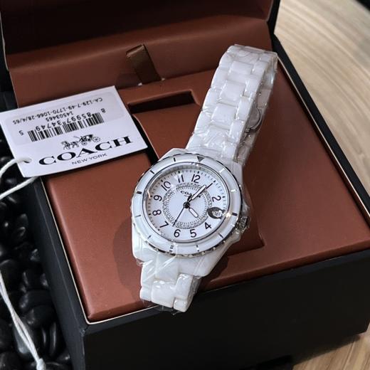 coa蔻家PRESTON系列数字双针女士石英腕表手表 商品图3