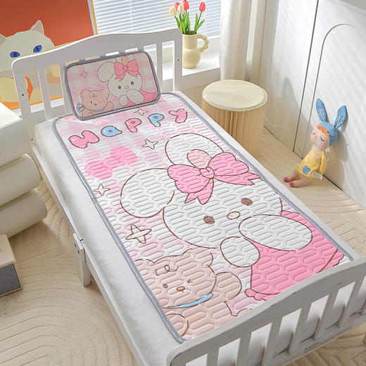 2024儿童卡通乳胶凉席两件套婴儿凉席夏季幼儿园床垫宝宝软凉席 商品图1