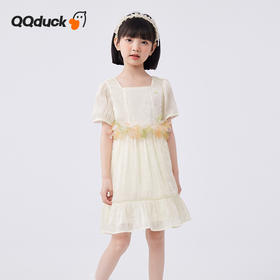 【120-165】女童短袖连衣裙洋气公主裙子可可鸭