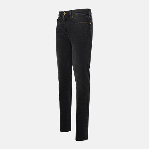 VERSACE 范思哲 男士棉质直筒牛仔裤 黑色 1011693 1A09955 1D510 商品图1