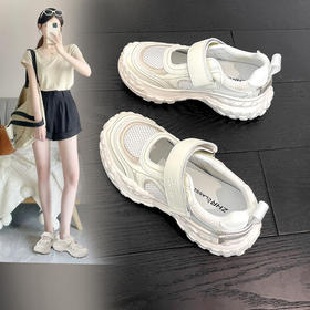 ZHR老爹鞋2024夏季新款网面透气厚底小个子显高运动休闲沙滩女鞋