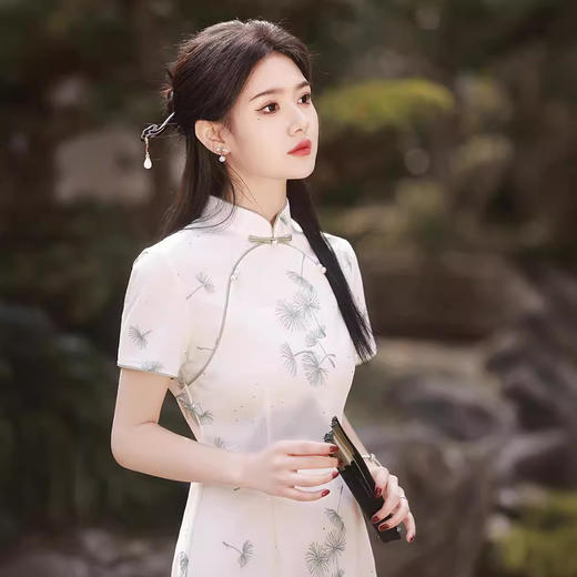 改良小个子素雅蕾丝旗袍GR5129 商品图2