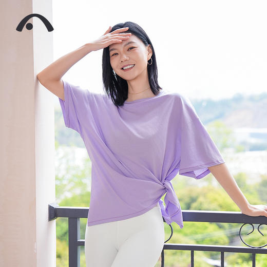 2024爱暇步春夏新品瑜伽运动健身跑步宽松短袖A24211CT 商品图9