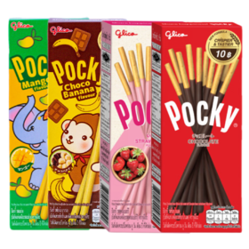 泰国Pocky芒果味/巧克香蕉味/巧克力味/草莓味涂层饼干 口感酥脆浓郁醇正 050089-1/050089-2/050524/050525