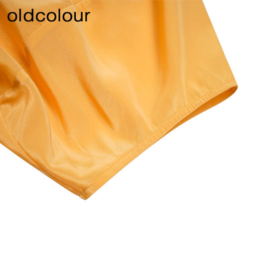 oldcolour夏季新款时尚V领露肩泡泡袖衬衫显瘦上衣P23011153 商品图3