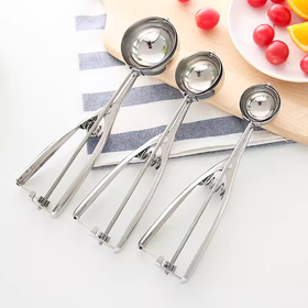 大/中/小号 不锈钢冰淇淋挖球器  雪糕勺 水果挖芋泥挖料勺圆形模具冰激凌勺