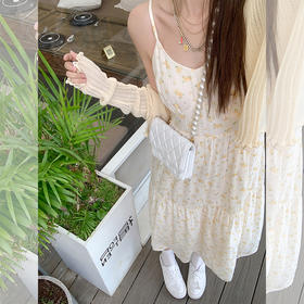 <曾小咸推荐>【莉香恋人】黄色碎花连衣裙+开衫