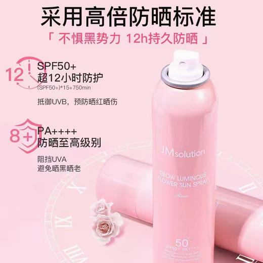 JM粉玫瑰防晒喷雾180ml 
（26年1月）外包装轻微挤压 商品图2