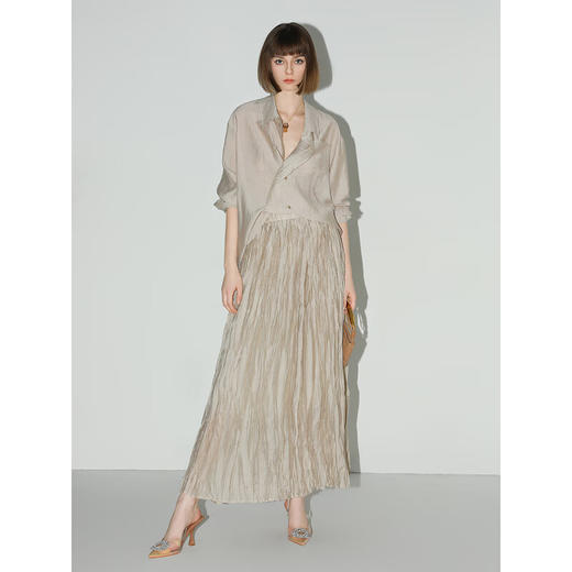 【限时秒杀】COCOBELLA丝光质感莱赛尔轻薄衬衫设计感飘带气质衬衣SR3051 商品图1