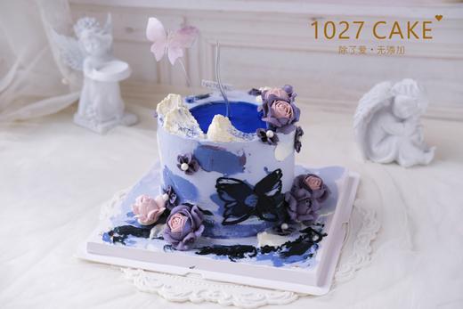 1027CAKE | 许愿池蛋糕 喷泉 韩裱 紫色 商品图1