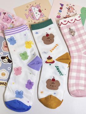 【袜子】今天也有好好吃饭  单双款式随机